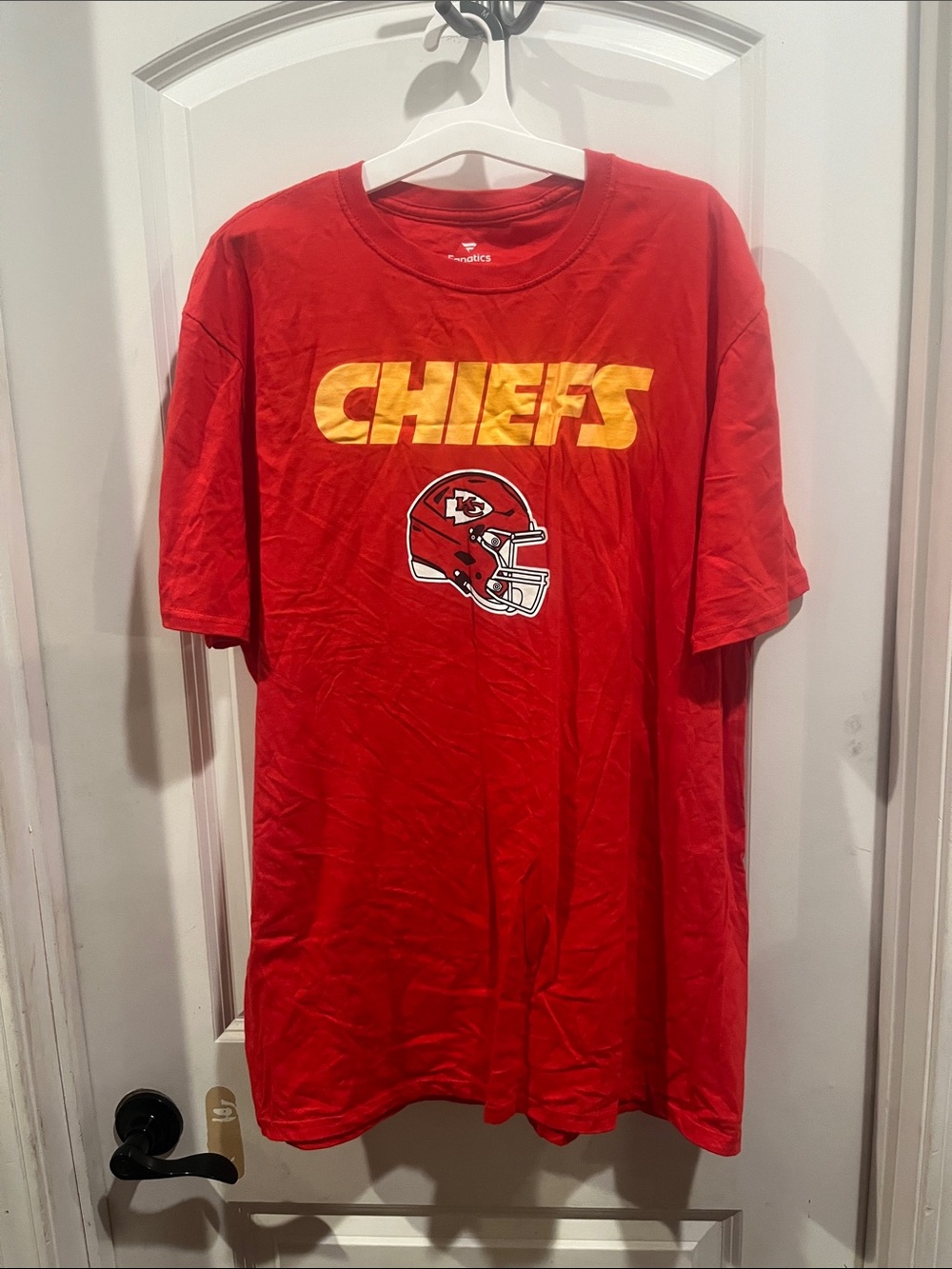 Fanatics Kansas City Chiefs Red Tee with Yellow Logo